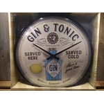 horloge pendule déco publicitaire gin tonic rétro vintage