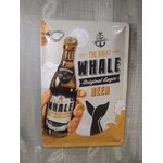 plaque métal déco publicitaire bière whale rétro vintage