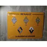 plaque métal déco publicitaire renault logo rétro vintage