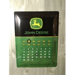 calendrier perpétuel métal en relief publicitaire tracteur john deere rétro vintage