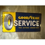 plaque métal déco publicitaire pneus goodyear service garage rétro vintage