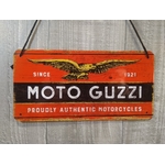 plaque à suspendre métal déco publicitaire moto guzzi rétro vintage