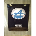 plaque métal murale logo alpine rétro vintage