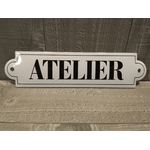 plaque émaillée déco porte atelier