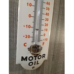 thermomètre émaillé déco publicitaire huile texaco