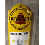 thermomètre émaillé publicitaire déco pennzoil motor oil