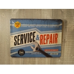 plaque métal déco garage service repair rétro vintage