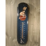 thermomètre métal pin-up garage rétro vintage