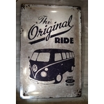plaque métal volkswagen combi ride rétro vintage