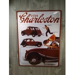 plaque métal citroen 2cv charleston rétro vintage
