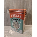 boite métal hermétique à croquette chat vintage