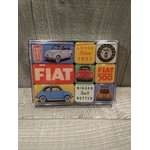coffret magnets émaillés fiat 500