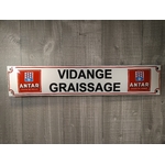 plaque émaillée vidange antar publicitaire