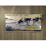 plaque émaillée chocolat pupier rétro vintage