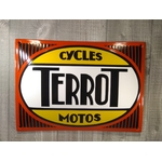 plaque émaillée moto terrot publicitaire