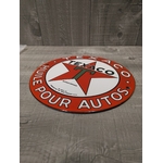 plaque décorative emaillée grandads garage garçon et casquette texaco tole ronde 12cm plaque décorative emaillée grandads garage garçon et casquette texaco tole ronde 12cm