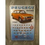 calendrier perpétuel publicitaire peugeot 504