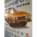 calendrier perpétuel rétro vintage peugeot 504