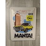 plaque métal opel manta déco publicitaire vintage