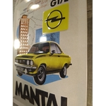 plaque métal déco opel manta rétro vintage