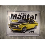 plaque métal publicitaire opel manta gt e