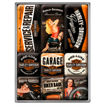 coffret magnet émaillé harley davidson