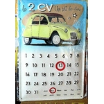 calendrier perpétuel 2cv vintage rétro