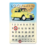 calendrier perpétuel citroen 2cv publicitaire rétro vintage