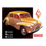 plaque métal déco renault 4cv publicitaire