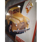 plaque métal déco publicitaire renault 4cv