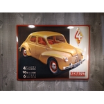 plaque déco renault 4cv rétro vintage