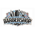 plaque publicitaire barber shop rétro vintage
