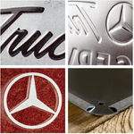 plaque à suspendre mercedes trucker