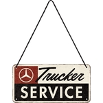 plaque à suspendre publicitaire mercedes truck service