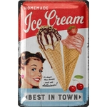 plaque métal homemade ice cream vintage 20x30cm