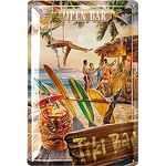 plaque métal open tiki bar 20x30cm
