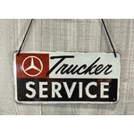 plaque à suspendre déco publicitaire mercedes trucker service