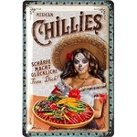 plaque métal mexican chillies santa muerte 20x30cm