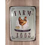plaque déco les oeufs frais de la ferme