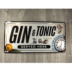 plaque déco publicitaire gin tonic vintage