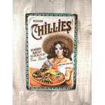 plaque déco santa muerte chillies mexicain