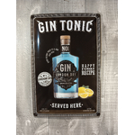 plaque métal déco publicitaire gin tonic