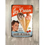 plaque déco pin-up ice cream rétro vintage