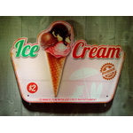 plaque déco ice cream rétro vintage