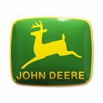 plaque émaillée john deere logo