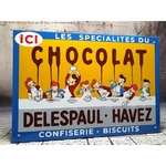 plaque émaillée chocolat delespaul havez