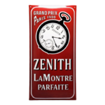 plaque émaillée montre zenith 60x30 cm
