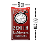 plaque émaillée bombée zenith la montre parfaite