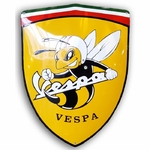 plaque émaillée déco scooter vespa