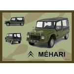 plaque métal citroen mehari verte